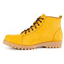 Olivier Bottes d'hiver en cuir homme 7001KB camel nubuck jaune 2