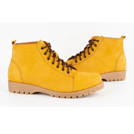 Olivier Bottes d'hiver en cuir homme 7001KB camel nubuck jaune 6