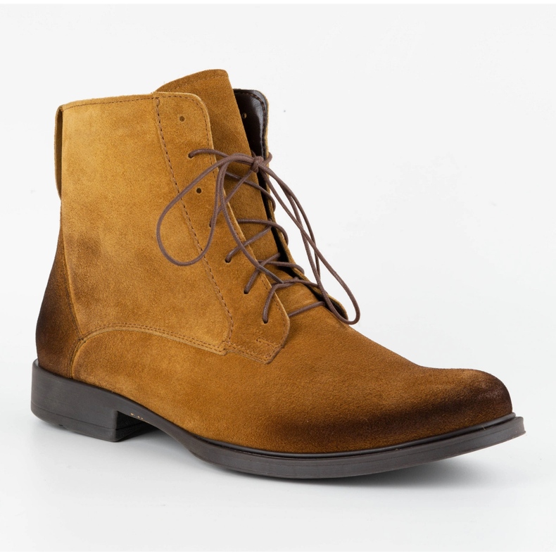 Olivier Bottes d'hiver en cuir pour hommes 7006KB marron brun 1