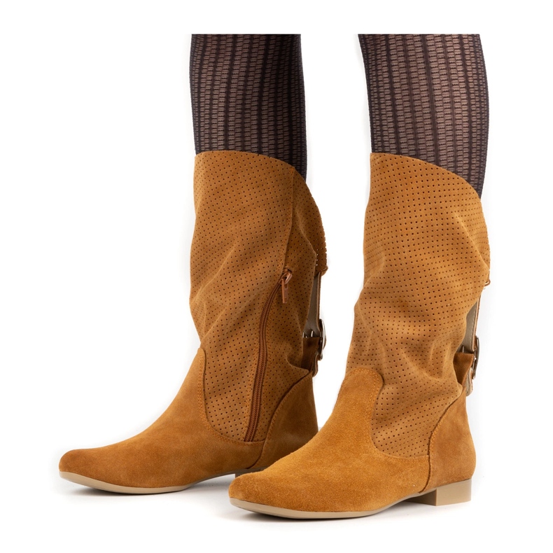 Olivier Bottines ajourées Elena rouge orange 1