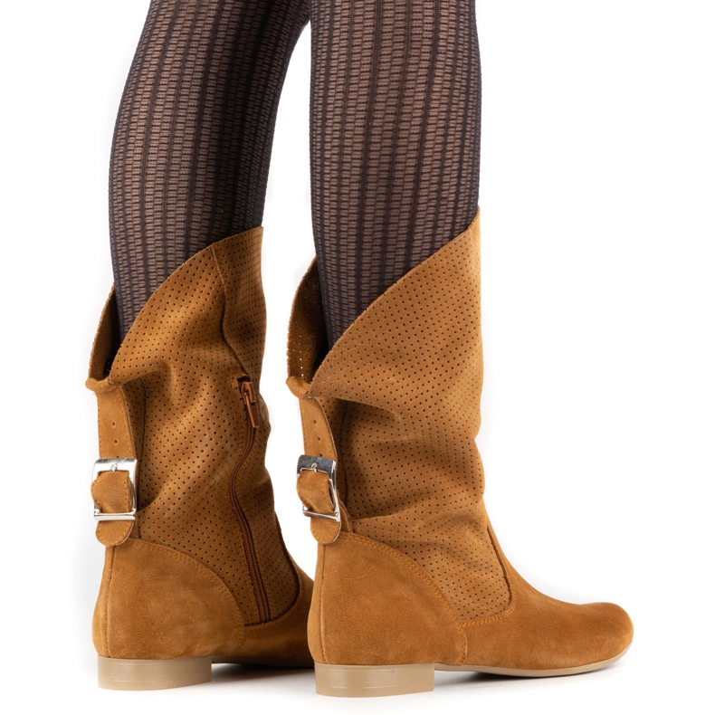 Olivier Bottines ajourées Elena rouge orange 2