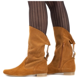 Olivier Bottines ajourées Elena rouge orange 4