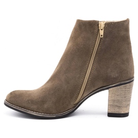 Olivier Bottines à talon Sara Ziemiste beige 1