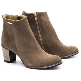 Olivier Bottines à talon Sara Ziemiste beige 2