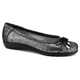 Saway Ballerine femme avec nœud 2105 noir argent 1