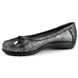 Saway Ballerine femme avec nœud 2105 noir argent 2