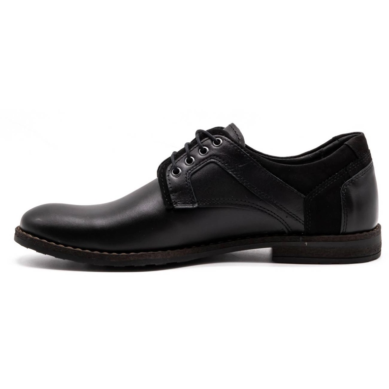 Polbut Chaussures décontractées en cuir pour hommes 2112 noir 1