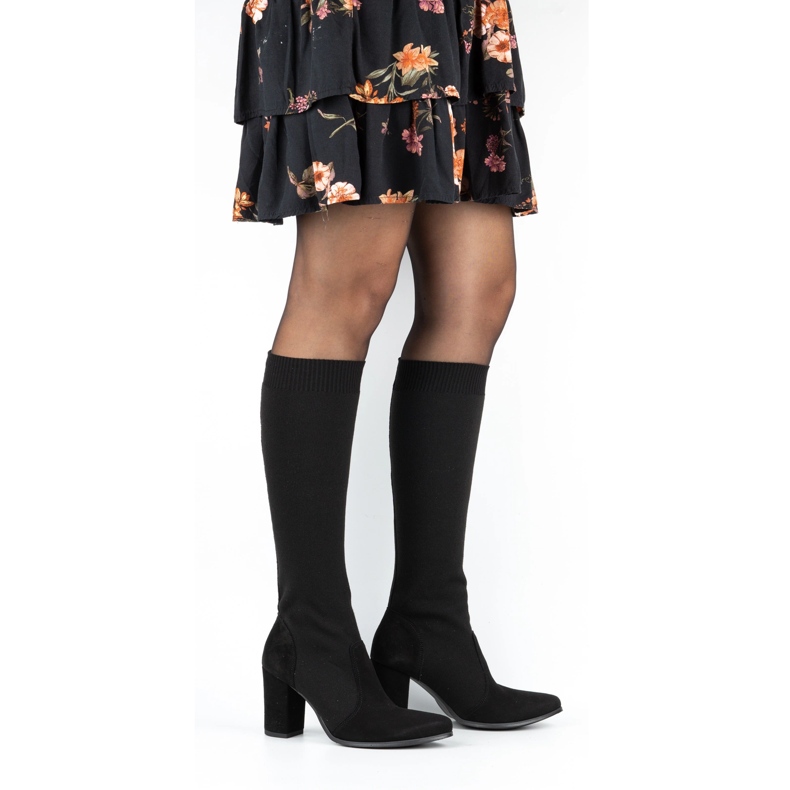 Exquisite Bottes à talons pour femmes 1271 noir le noir 2