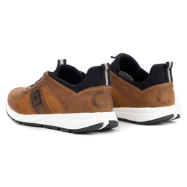 Polbut Chaussures décontractées en cuir pour hommes 2111P rouge multicolore jaune 6