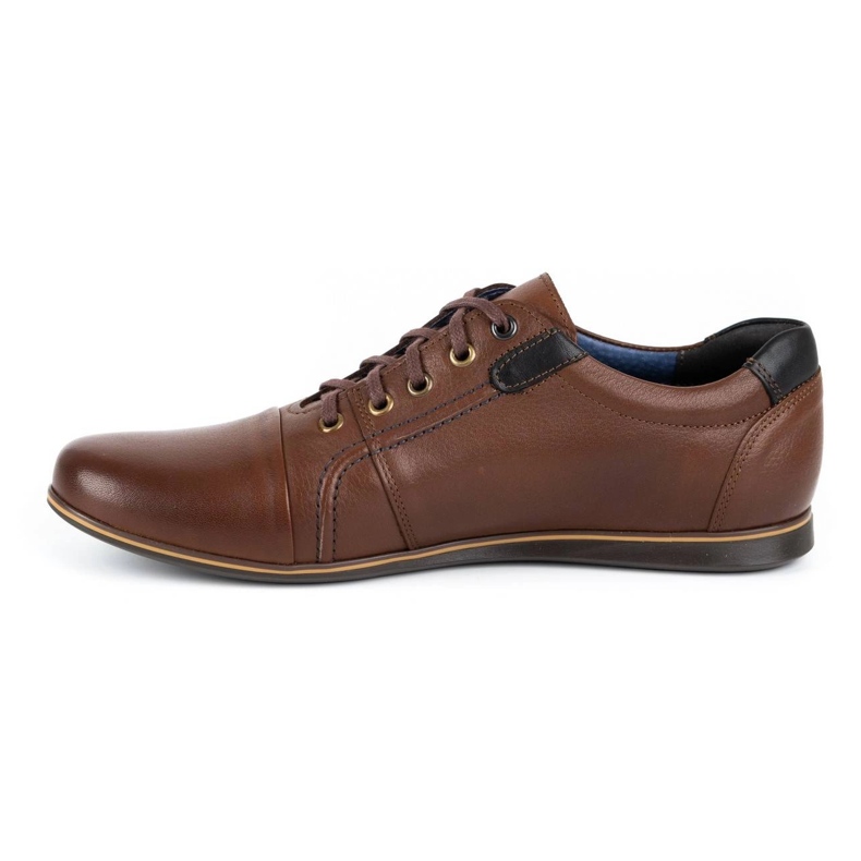 Kampol Chaussures décontractées en cuir pour hommes 39 / 74KAM marron brun 1