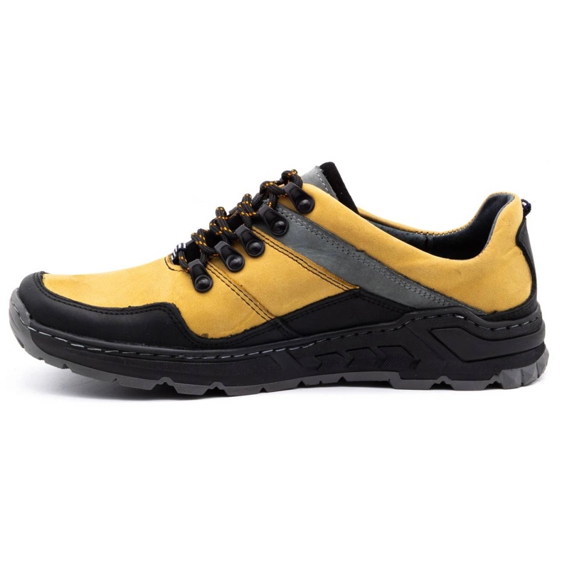 Olivier Chaussures trekking homme cuir 292GT jaune 1