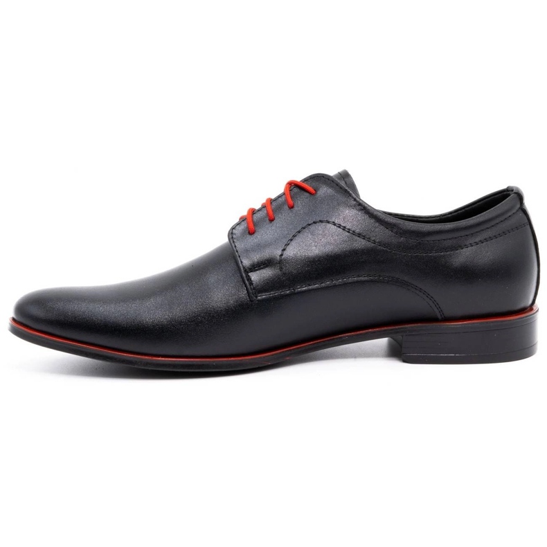 Olivier Chaussures habillées en cuir pour hommes 277 noir avec rouge le noir 1