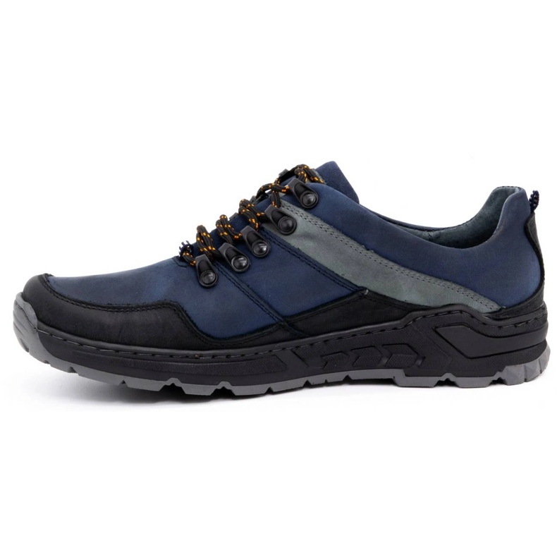 Olivier Chaussures trekking cuir homme 292GT bleu marine 1