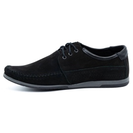 KOMODO Chaussures Mocassins homme cuir 875 nubuck noir 1