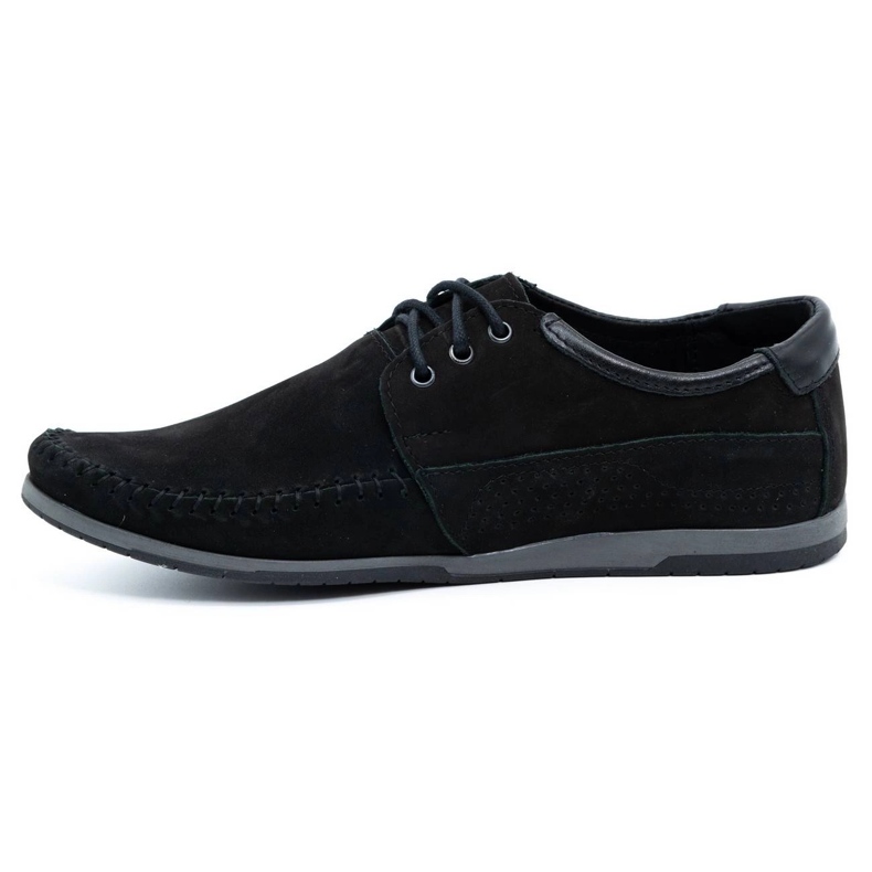 KOMODO Chaussures Mocassins homme cuir 875 nubuck noir 1