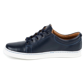 Olivier Chaussures casual cuir homme 946MA bleu marine 1