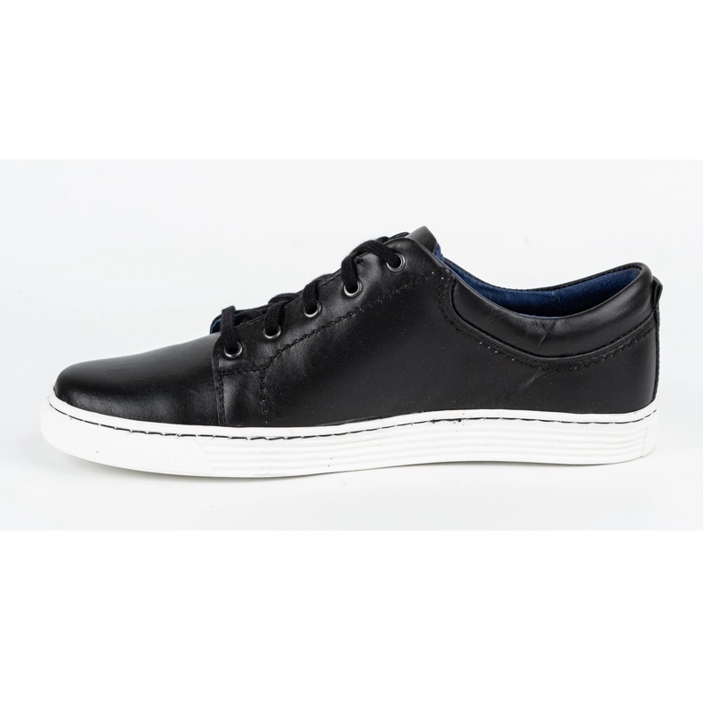 Olivier Chaussures décontractées en cuir pour hommes 946MA noir 1