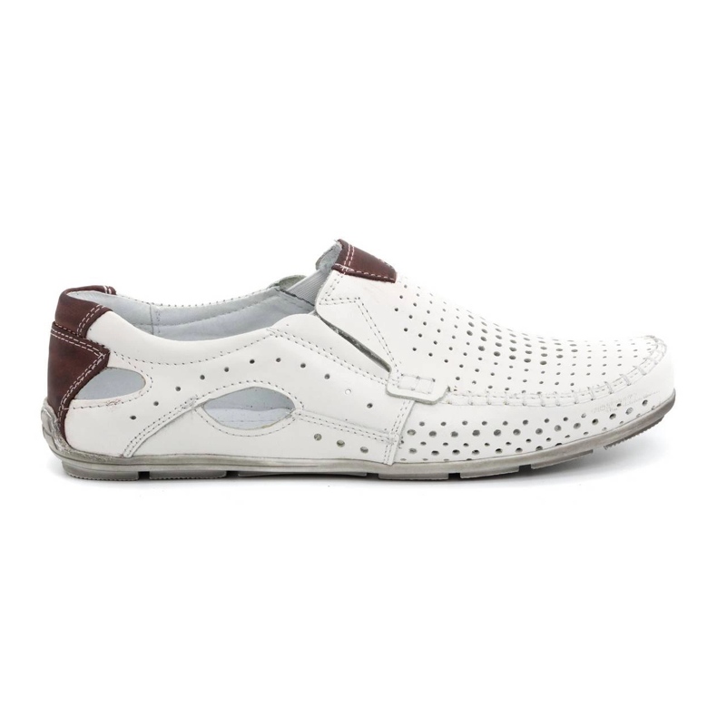 Olivier Mocassins homme cuir blanc 901 chaussures d'été 1