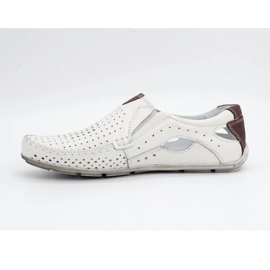 Olivier Mocassins homme cuir blanc 901 chaussures d'été blanche 2