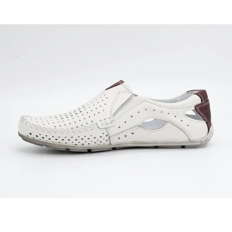 Olivier Mocassins homme cuir blanc 901 chaussures d'été blanche 2