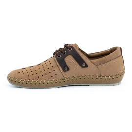 Olivier Chaussures d'été en cuir pour hommes 882LMA beige 1