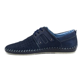 Olivier Chaussures été homme cuir 882LMA bleu marine 1