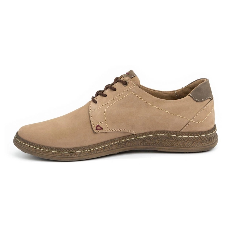 Olivier Chaussures décontractées en cuir pour hommes 930MA beige 1
