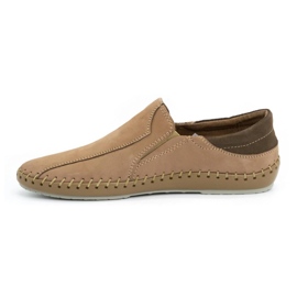 Olivier Chaussures homme mocassins cuir 936MA beige 1