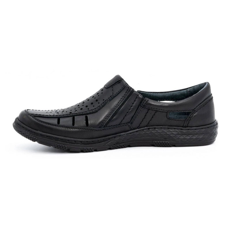 Olivier Mocassins cuir été homme 492MA noir 1