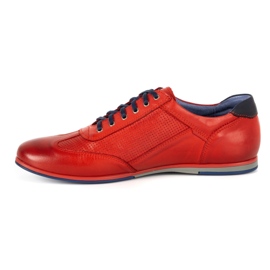 Kampol Chaussures casual cuir homme 64/39 rouge 1
