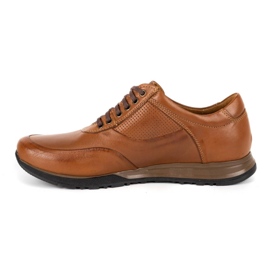 Olivier Chaussures décontractées en cuir pour hommes 902KNT marron brun 1