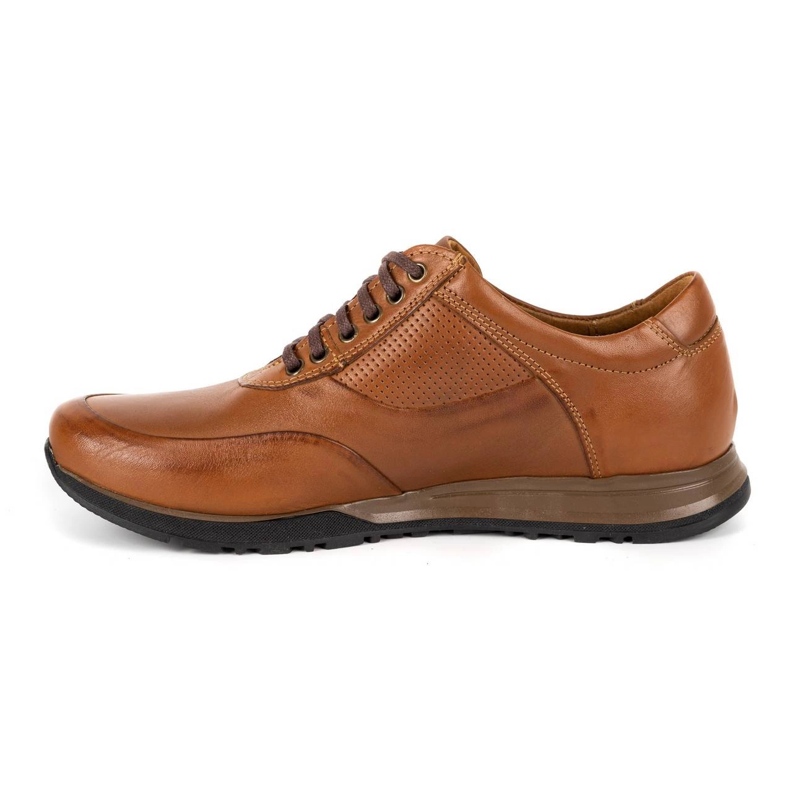 Olivier Chaussures décontractées en cuir pour hommes 902KNT marron brun 1