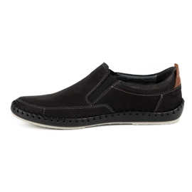 Kampol Mocassins cuir homme 51KAM noir le noir 1