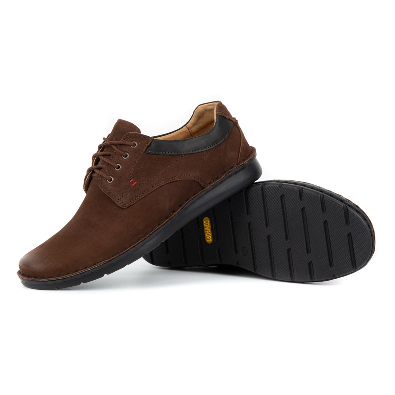 Kampol Chaussures décontractées en cuir pour hommes 13 / CK65 marron brun 2