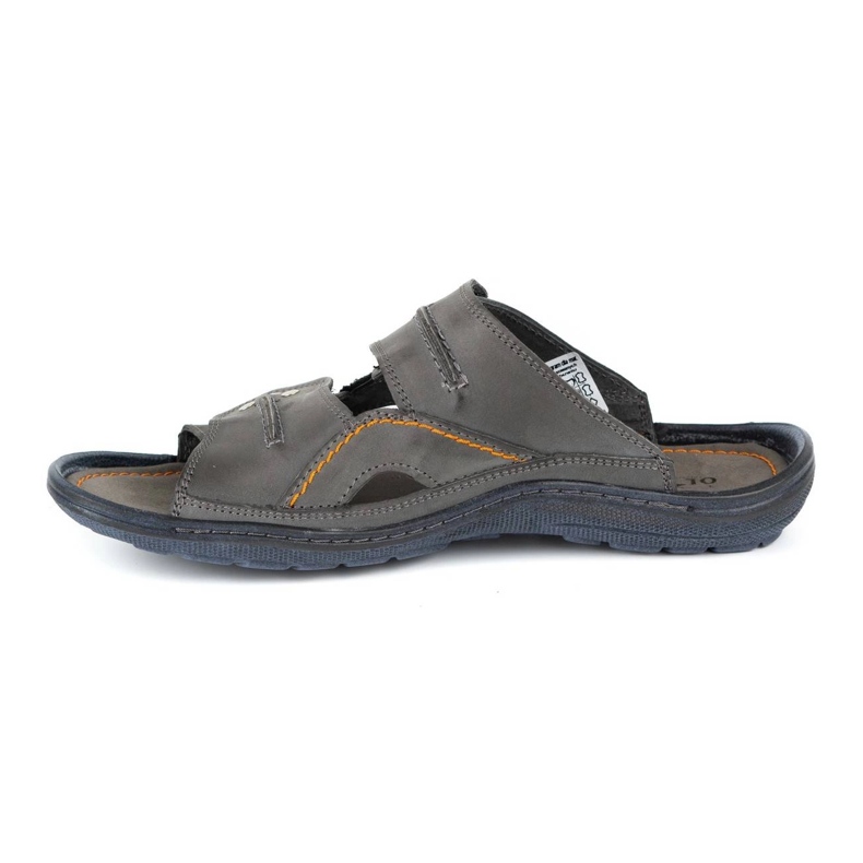 Olivier Chaussons cuir homme 335GT gris 1