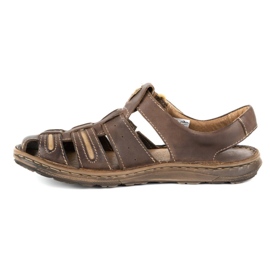 Olivier Sandales en cuir pour hommes pour l'été 230MA marron foncé brun 1 Olivier Sandales en cuir pour hommes pour l'été 230MA marron foncé brun 1