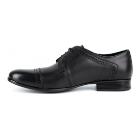 Olivier Chaussures habillées en cuir pour hommes A34 Kb noir le noir 1
