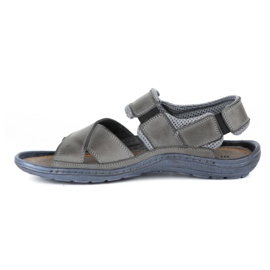 Olivier Sandales cuir homme gris 336GT 1