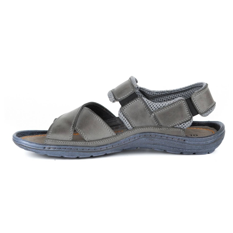 Olivier Sandales cuir homme gris 336GT 1