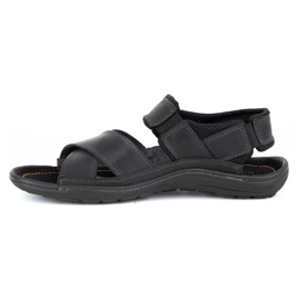 Olivier Sandales cuir homme noir 336GT le noir 1