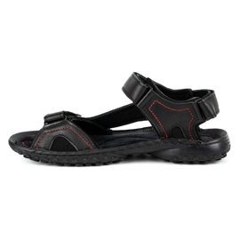 ŁUKPOL Sandales cuir homme noir 832 le noir 1