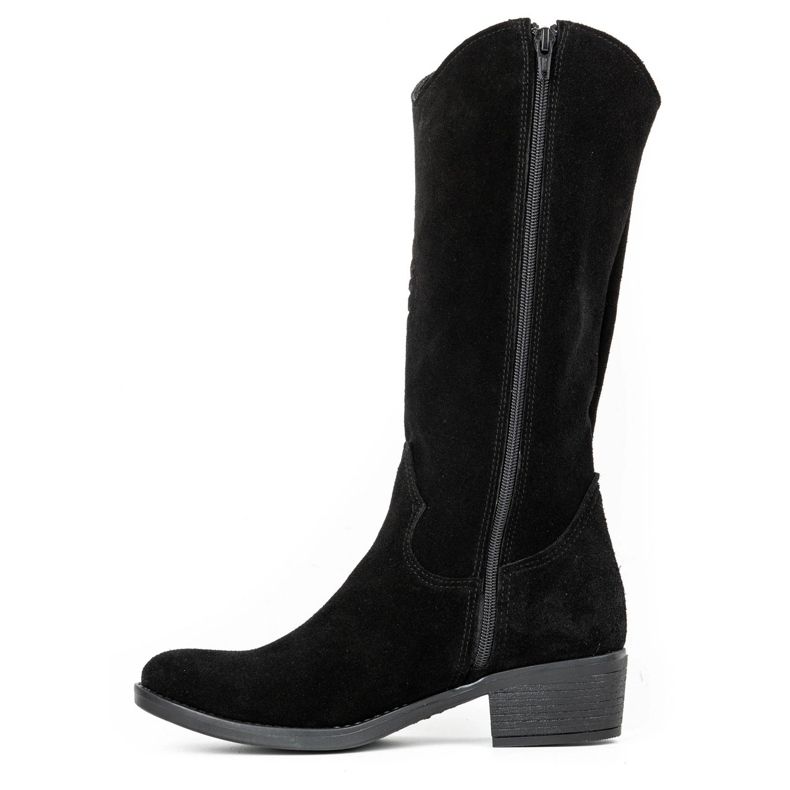 Olivier Bottines ajourées en cuir noir pour femme Carla 1