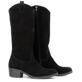 Olivier Bottines en cuir femme Julia noir le noir 2