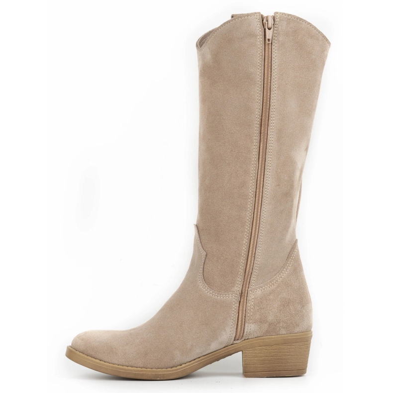 Olivier Boots cuir femme Julia beige 1 Olivier Boots cuir femme Julia beige 1