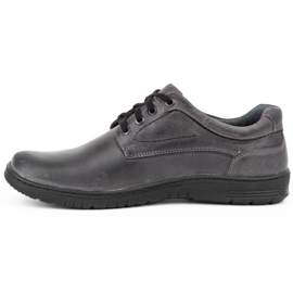 KOMODO Chaussures décontractées en cuir pour hommes 921K gris 1