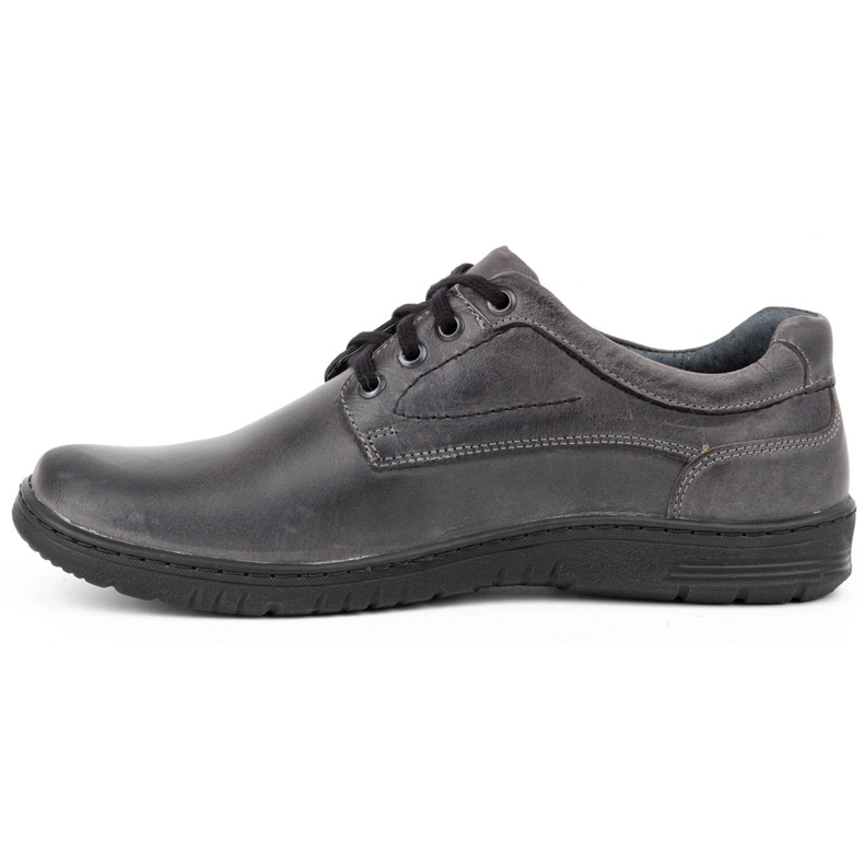 KOMODO Chaussures décontractées en cuir pour hommes 921K gris 1