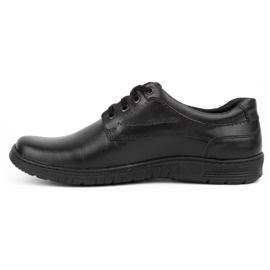 KOMODO Chaussures décontractées en cuir pour hommes 921K noir 1