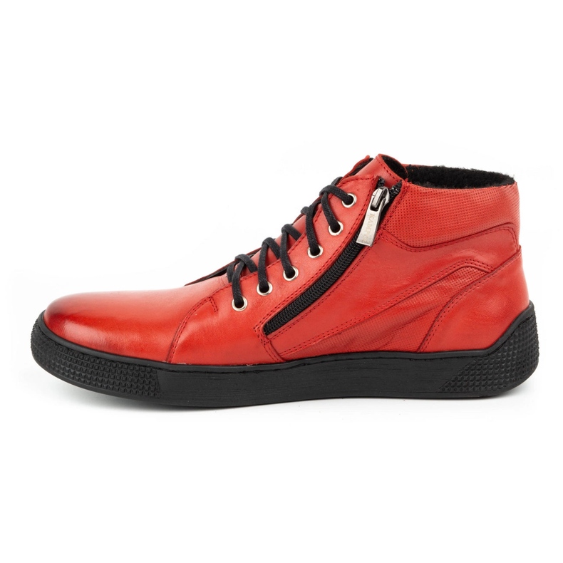 Kampol Chaussures cuir homme isolées 120KAM rouge 1