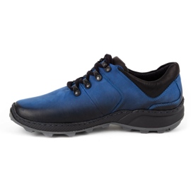 Olivier Chaussures trekking homme cuir 890MA bleu 1