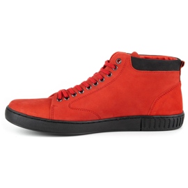 Polbut Creepers cuir homme 2108sw rouge 1 Polbut Creepers cuir homme 2108sw rouge 1